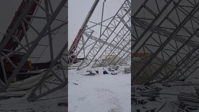 Демонтаж ангара 20х27 (8 день. Южно-Сахалинск) смотреть онлайн