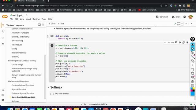 Mathematical Functions : Sigmoid, ReLU and Softmax - Numpy [Hindi] смотреть онлайн