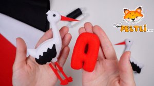 Мастер-класс Аист из фетра своими руками / Как сшить аиста своими руками? / Азбука из фетра
