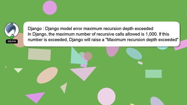 Django : Django model error maximum recursion depth exceeded смотреть онлайн