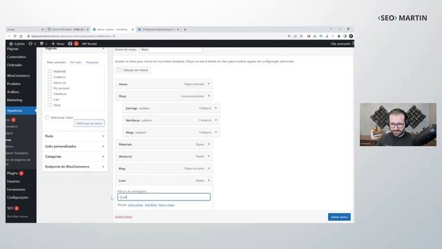 Como editar um menu já existente no Wordpress? #wordpress #seomartin смотреть онлайн