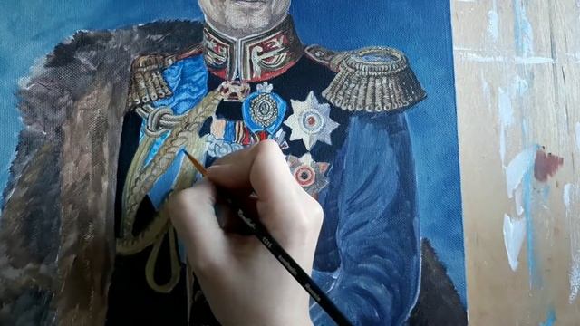 Как нарисовать портрет по фото. Портрет акрилом. смотреть онлайн