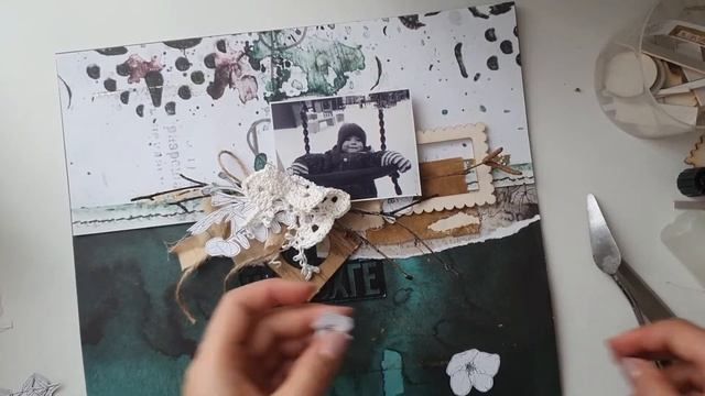 Winter layout: video tutorial. Scrapbooking смотреть онлайн