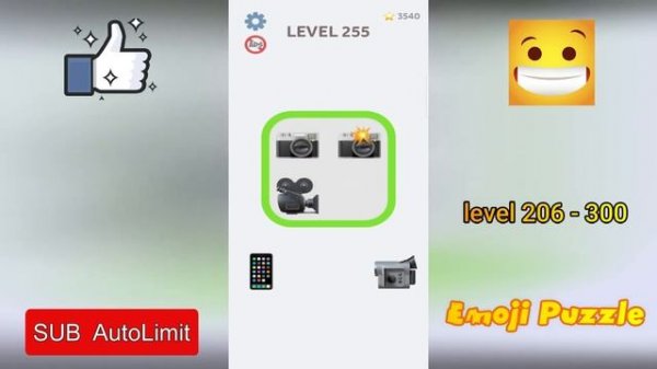 emoji puzzle , game level 206 - 300 gameplay (android/ios)