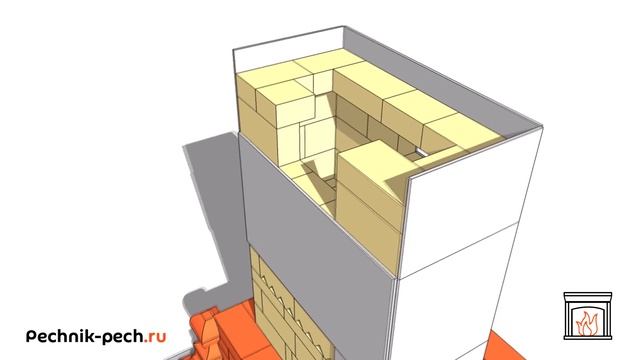 ПОДРОБНАЯ КЛАДКА ПЕЧИ ДЛЯ БАНИ 4 на 3,5 кирпича периодического действия по-серому смотреть онлайн