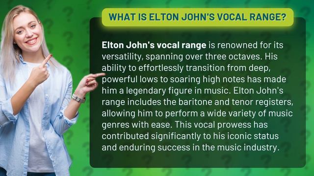 What is Elton John's vocal range? смотреть онлайн