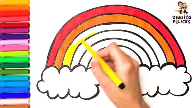 Cómo Dibujar y Colorear Un Arco Iris 🌈 Dibujos Para Niños смотреть онлайн