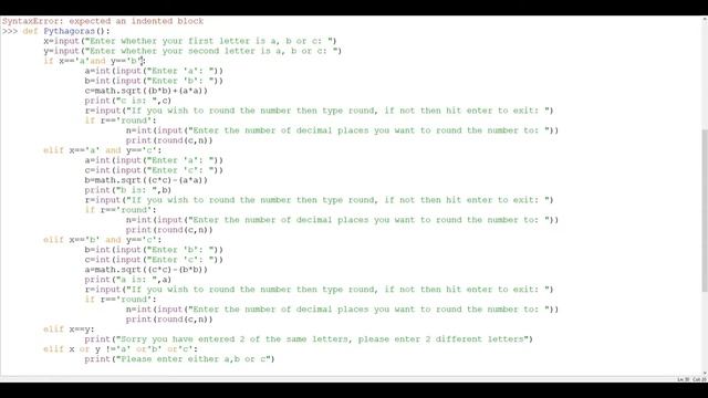 How To Create A Pythagoras' Theorem Calculator In Python 3.8.3 смотреть онлайн