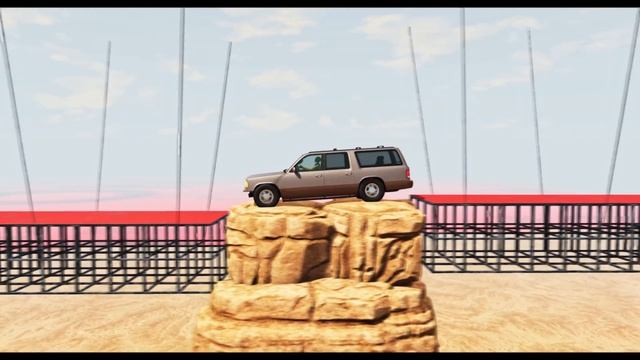 BeamNG Drive - Cars vs Suspended Platforms (Obstacle Course) смотреть онлайн