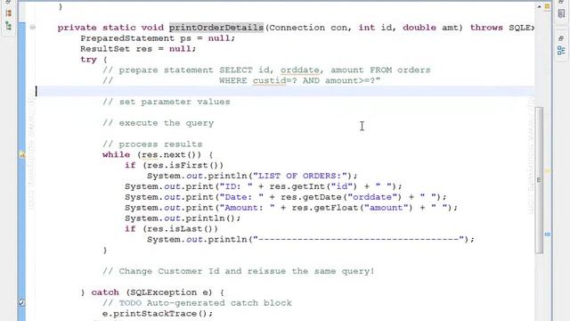 JDBC Prepare Statement смотреть онлайн