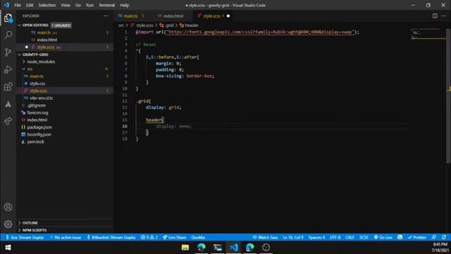 How to make modern landing page using Grid | SCSS | in Hindi смотреть онлайн