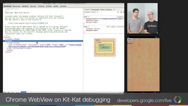 Chrome Developers Live: Chrome WebView on Kit-Kat debugging смотреть онлайн