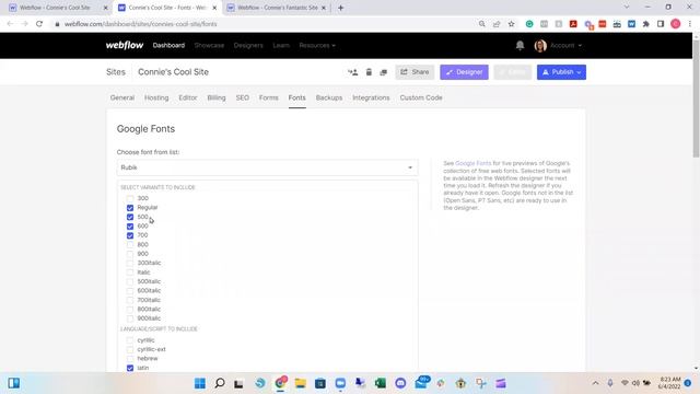 How to add fonts to Webflow смотреть онлайн