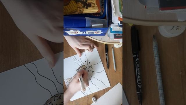 Рисуем #космо девушку с пышной причёской! #рисуем #красиво #космос #радуга смотреть онлайн
