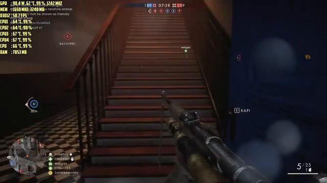 Battlefield 1 i3 6100+rx470 Amiens (Directx 12) смотреть онлайн