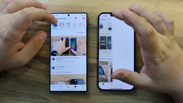 Samsung Galaxy S22 Ultra vs iPhone 13 Pro Max смотреть онлайн