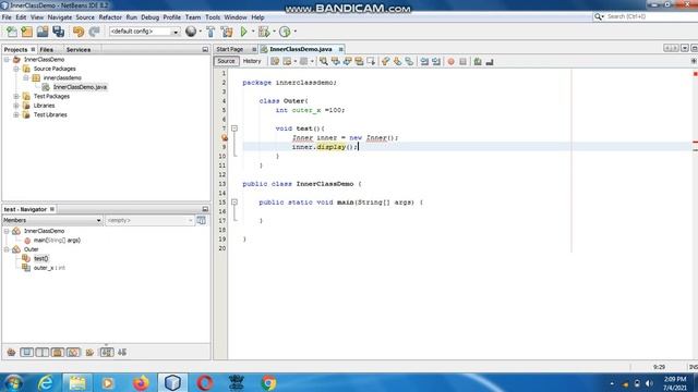 Java the complete Reference Ninth Edition (Chapter 7) Example (17) Nested and inner Classes смотреть онлайн