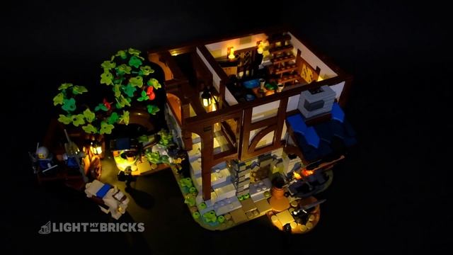 LIGHT MY BRICKS - Medieval Blacksmith 21325 Light Kit Video Demonstration смотреть онлайн