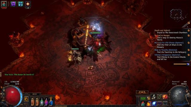 Temple of Atzoatl - Boss Fight - Arena Apex - Incursion - Path of Exile (POE) смотреть онлайн