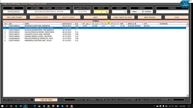 AUTOMATED FORM-8-NUTRITIONAL STATUS (pls. click the link on the description below to download) смотреть онлайн