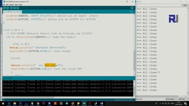 E18-D80NK IR Obstacle Avoidance Proximity Sensor Switch with Arduino Code (infrared sensor) E3F-R2 смотреть онлайн