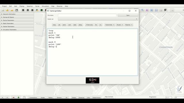 Display Message of LED Status using Python Script in CupCarbon смотреть онлайн
