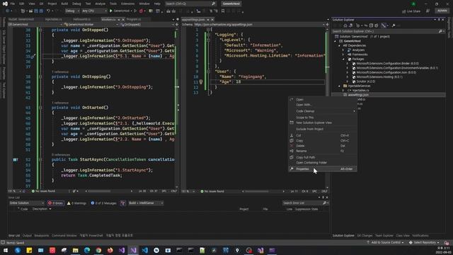DotNET Modern Console App - Configuration With Json смотреть онлайн