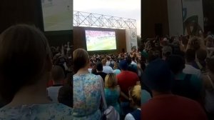 Реакция болельщиков серия пенальти Испания-Россия фанзона Ижевск/ Word Cup 2018