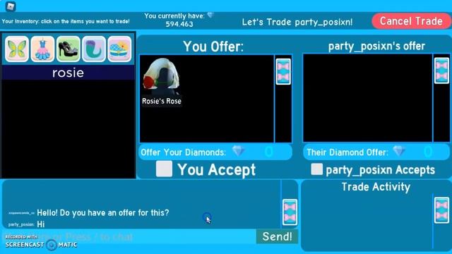 Seeing What People Trade For Rosie's Rose | Roblox Royale High смотреть онлайн