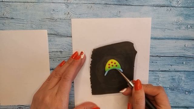 Мастер-класс: Неоновый кулон из полимерной глины FIMO/polymer clay tutorial смотреть онлайн