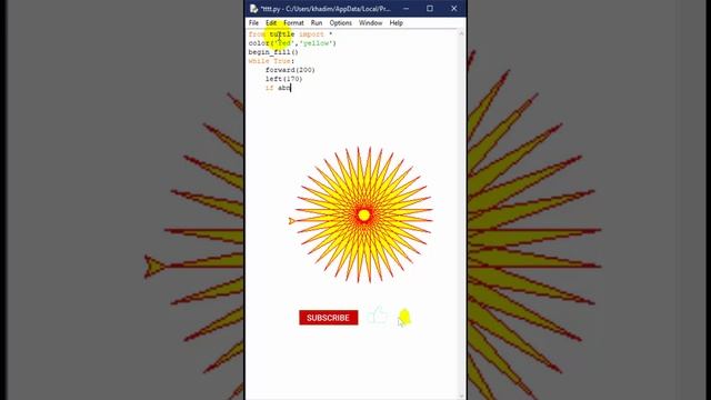How to print colored star shapes in python #python #python_turtle #python _turtle_graphics смотреть онлайн
