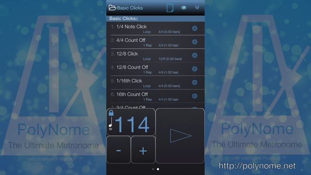 PolyNome - The Ultimate Metronome: Gig Mode (AKA Ralph Salmins Mode) смотреть онлайн