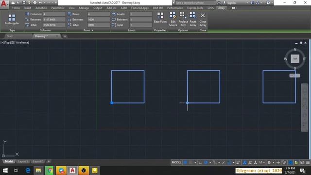 AUTOCAD 25-DARS. ARRAY 1-QISM. смотреть онлайн