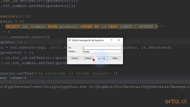 PyQt - Receta 63: Parte 8/8: Navegar Registros de una Base de Datos SQLite смотреть онлайн