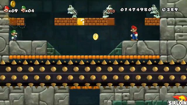 New Super Mario Bros. Wii The other World - Walkthrough - 2 Player Co-Op #08 смотреть онлайн