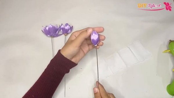 DIY | How To Make Lotus Flowers From Satin Ribbon | Satin Ribbon Flowers Easy