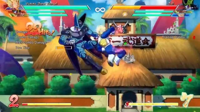 Dragon Ball Fighter Z - Vegeta SSJ Sparkling Combo | EBK fighting games | смотреть онлайн