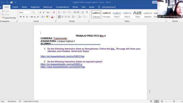 Clase De Zoom - Traductorado En Inglés