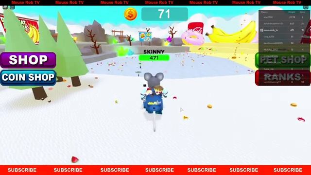 СЪЕЛИ ЖИРНУЮ МЫШЬ в СИМУЛЯТОРЕ ТОЛСТЯКА Роблокс! New Eating Simulator 2021 Roblox смотреть онлайн