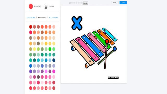 Xylophone Coloring Pictures For Kids - Xylophone Coloring Pages смотреть онлайн