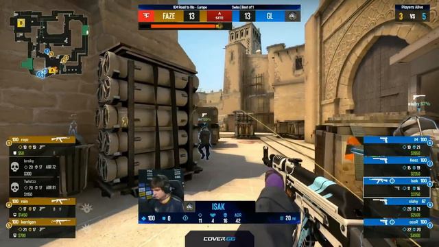 FaZe vs GamerLegion | Map 1 Mirage | IEM Road to Rio 2022 Europe RMR A смотреть онлайн