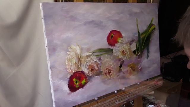 Winter mood. Etude Alla Prima. Зимнее настроение. Этюд. Process of creating oil painting. смотреть онлайн
