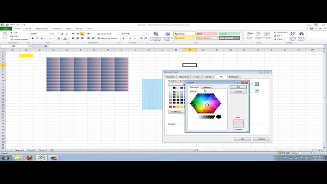 How to Give your Cells a Background Pattern or Gradient in Excel 2010 смотреть онлайн