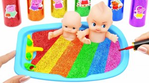 Мультики для малышей. Пупс и ванна. Поп-ит. Игрушка-антистресс стрессбол жмяка. Слаймы. Блестки