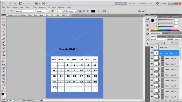 Photoshop Tutorials |How to Make Your Own Calendar in Adobe Photoshop смотреть онлайн