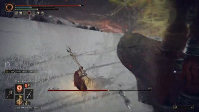 Elden Ring - FAITH Black Flame Build Fire Giant Boss Fight NG+ смотреть онлайн