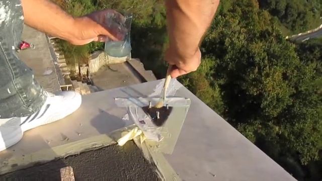 Прйевор-1, гидроизоляция и бетонирования порога окна 01.11.14