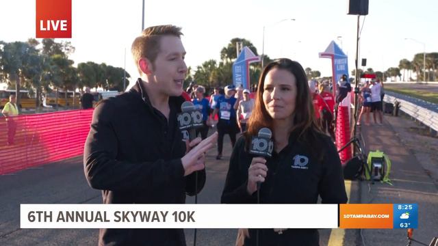 Veterans among sea of runners crossing Skyway 10K finish line смотреть онлайн