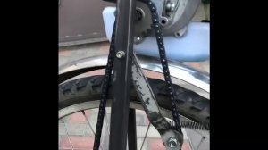 Установка двигателя от бензокосы на велосипед.