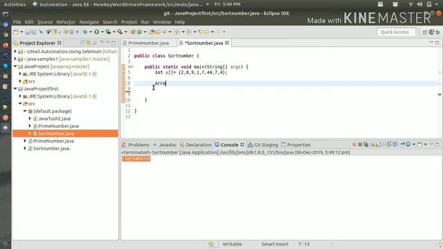 Java Tutorial 03: How to Print Array using Sort number Program. смотреть онлайн